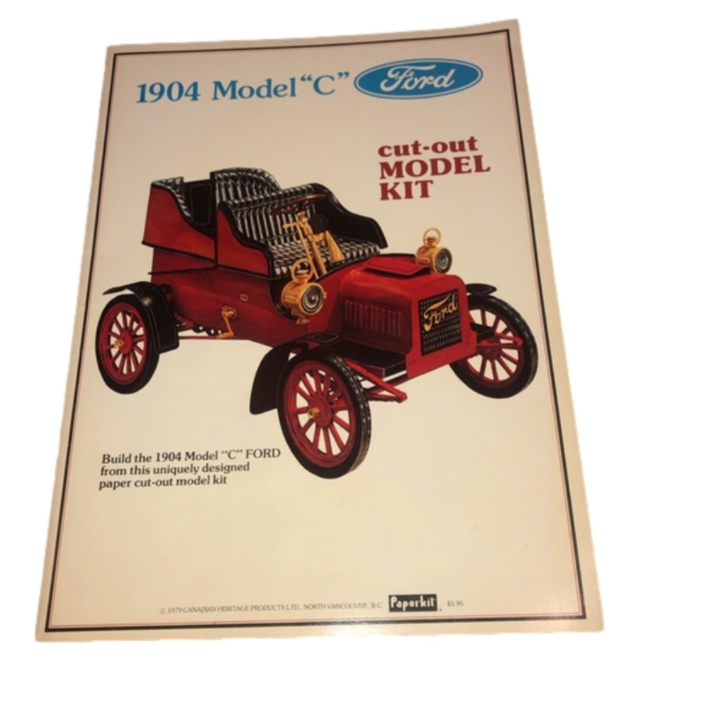 VTG 70s Ford 1904 Model C Cut Out Model Kit 1979 Canadian Heritage Products